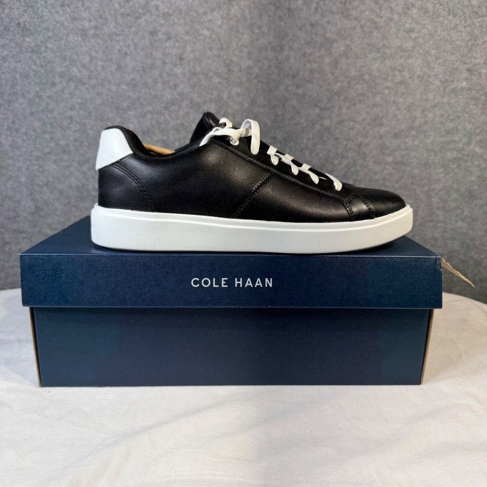 Cole Haan GC Coaster Sneakers Black White Leather Women's Size 10B Casual Shoes